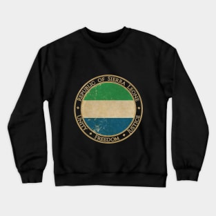 Vintage Republic of Sierra Leone Salone Africa African Flag Crewneck Sweatshirt